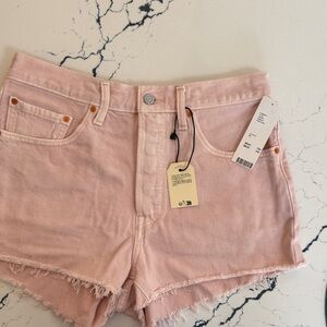 Levi's Light Pink Jean Shorts